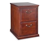 IMAGE OF Kathy Ireland Home by Martin Furniture Huntington Club 2 Drawer Solid Wood Vertical File Storage Cabinet in Distressed Cherry