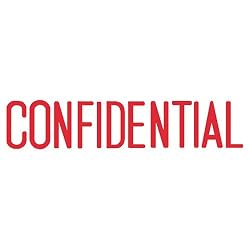 Xstamper "CONFIDENTIAL" Title Eco-Stamp, Pre-inked/Re-inkable, 0.5 x 1.625 Inches, Red (4403)