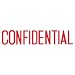 Xstamper "CONFIDENTIAL" Title Eco-Stamp, Pre-inked/Re-inkable, 0.5 x 1.625 Inches, Red (4403)