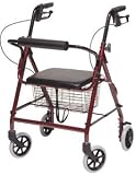 Walkabout Hemi Four-Wheel Rollator: ROLLATOR ALUM HEMI BLACK