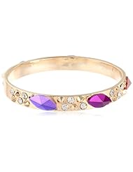 Kensie "Watch The Stars" Gold-Plated Stone Bangle Bracelet, 2.78"