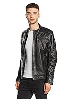 STONES Cazadora Piel (Negro)