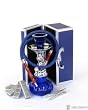 11 Shalib Mini Pumpkin Hookah Blue Vase, Copper Stem