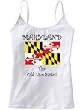 MARYLAND - THE OLD LINE STATE - FLAG - State Series - White Women's / Girls Camisole (Girlie / Babydoll)