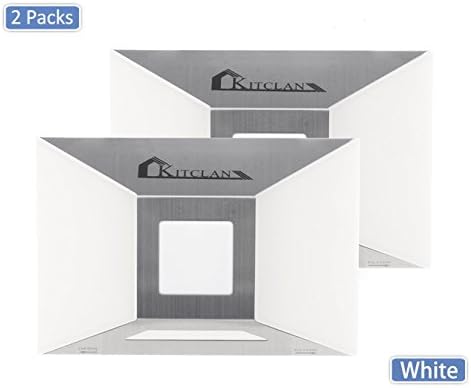 Motion Sensing Wall Sconce Light - Kitclan Stick Anywhere Stainless Steel LED Step Light, Battery Operated Sensor Cabinet Light, Auto On/Off for Closet, Pathway, Hallway, Garden(2 PCS) ( White)