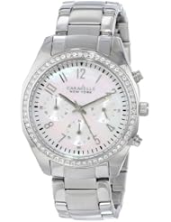 Caravelle New York Womens 43L159 Analog White Dress Watch