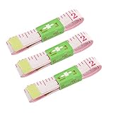 uxcell　巻き尺　布定規　テープの測定　測定テーラーお針子縫製ツール　フラットテープ　プラスチック　3個　150cm