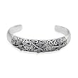 Sterling Silver Bali Inspired Filigree Dragonfly Design Bangle Bracelet