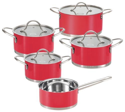 Beem F3000.013 Moments Topfset 9-teilig, Feuerrot 