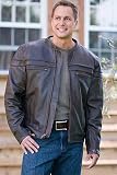 Men's Euro Leather Motorcycle Jacket