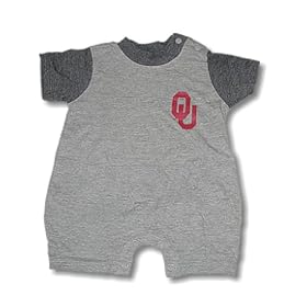 University of Oklahoma Sooners - Kids Ring Sleeve Romper Onesie w/ Interlocking OU logo design