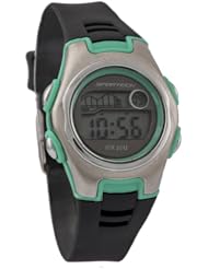 Sportech Womens SP10207 - Digital Sport Watch - Race Black & Green