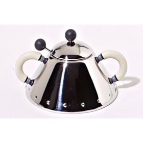 Alessi Michael Graves Sugar Bowl with Spoon - White by Alessi
