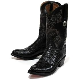 Harley Davidson Lucchese 'El Dorado' Cowboy Boots Mens - Black by Harley Davidson Lucchese