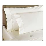 OLIVIA Collections 1000 TC 100% PIMA Cotton Solid sateen Bed sheet set King (Ecru)