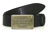 (ドルチェ&ガッバーナ) DOLCE&GABBANA ブラックレザーベルト BC3319-A6Q24-80999 ［並行輸入品］