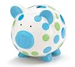 Polka Dot Piggy Bank - Blue and Green