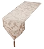 TABLERUNNER DAMASK NATURAL