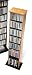 Slim CD Tower (Oak/Black) (10-1/2"W x 51-1/2"H x 9-1/2"D)
