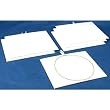 6 White Leather Jewelry Chain Display Pad Showcase Tray Inserts 7 3/4"