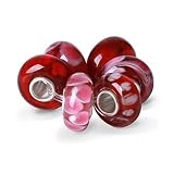 Bling Jewelry Assorted Red Murano Glass Bead Bundle 925 Sterling Silver Pandora Compatible