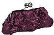 Designer Inspired Ruffled Rose Evening Clutch - Colors Available
