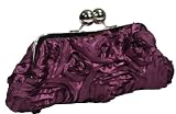 Designer Inspired Ruffled Rose Evening Clutch - Colors Available