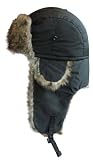 WATERPROOF TRAPPER HAT IN BLACK