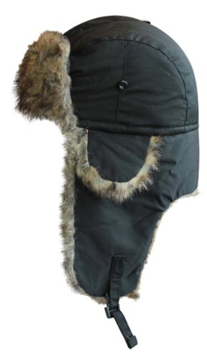 WATERPROOF TRAPPER HAT IN BLACK
