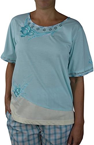 Alfa Global Women's Short Sleeved Shirt and Capri Set