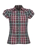 Baleno Damen Bluse Squirrel, rot kariert, M