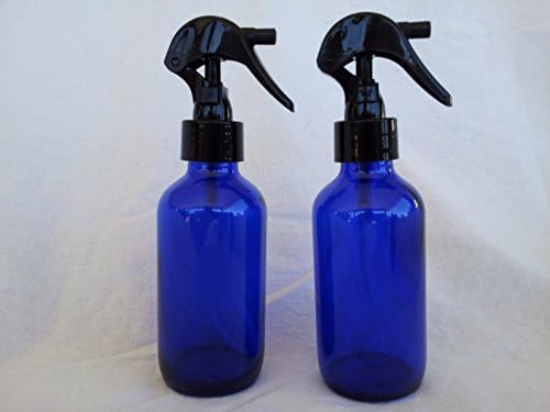 TWO 4oz Glass Bottle Spayer Blue with Black Sprayers Set with Doterra Wild Orange 5ml , From merchant: ONLY SURVIVAL GEAR LLC perfect to spray aromatherapy, yoga, home, office, bedroom, bathroom, or self help, self care,