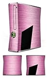 Design Skins for Microsoft Xbox 360 Slim - Shiny Metal - Pink Design Folie