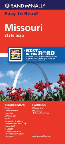 rand mcnally easy to read missouri state map