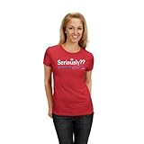 St. Louis Cardinals Women's Red Rivalry 'Seriously??' T-Shirt St. Louis Cardinals Women's Red Rivalry 'Seriously??' T-Shirt