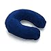 Lily's Home Vibrating Neck Massage Pillow. Battery Operated, Soft Fleece - Navy Blue