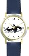 Killer Whale or Orca Animal - WATCHBUDDY&reg; DELUXE TWO-TONE THEME WATCH - Arabic Numbers - Blue Leather Strap-Size-Children's Size-Small ( Boy's Size & Girl's Size )