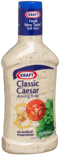 Kraft Classic Caesar Dressing & Dip, 16-Ounce Plastic Bottles (Pack of 6) by Kraft