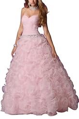  Pleated  Organza  Ball Gown Quinceanera Dress  With Ruffles