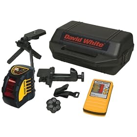 David White 48-M2XT-1 Int. Ext Laser Cross Line Level with Pulsing Beam and Detector by David White