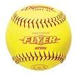 Set of 24 - 12" Yellow Leather Softball