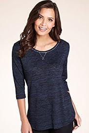 Scoop Neck Metallic Longline T Shirt