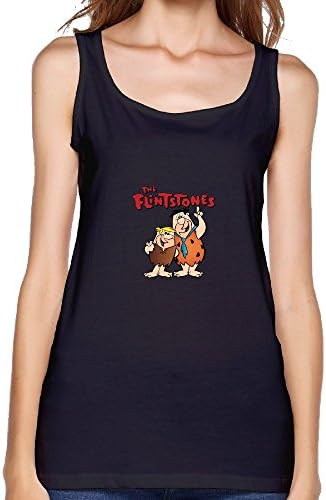 J2D3FD The Flinstones Fred And Barney Funny Women's Tank Top Black T Shirt
