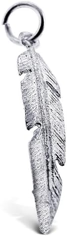 Sterling Silver 925 Authentic Feather Charm. Adjustable Fit with High Quality Finish. Plus Free Special Gift Pouch.