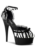 Zebra Print Dorsay Style Satin Platform Pump - 12