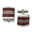 Stainless Steel Wood Cuff Links -