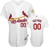 St. Louis Cardinals Jersey: Big & Tall Personalized Home White Authentic Cool Base&Atilde;&cent;"&Acirc;&cent; Jersey with 2011 World Series Champions Patch