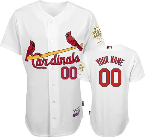 St. Louis Cardinals Jersey: Big & Tall Personalized Home White Authentic Cool Baseâ