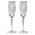 Twisted Stem Flutes with Heart Imprint - 5.75 oz.