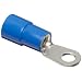 Morris Products 11394 Ring Terminal, Nylon Insulated, Blue, 6 Wire Size, 1/4" Stud Size (Pack of 100)